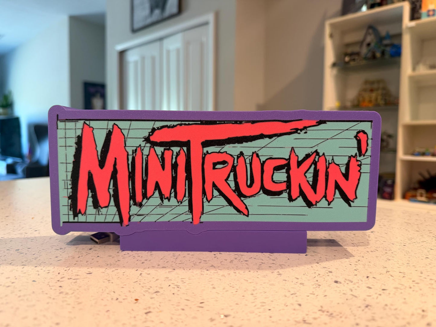 Mini Truckin’ Magazine 90’s Logo LED Light Box: 3D Printed Dimmable Display