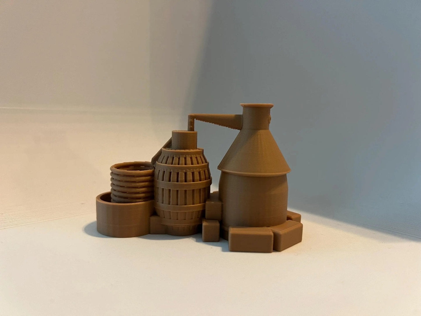 1/24 Scale Moonshine Still: 3D Printed Diorama Accessory with Jugs - ZS3DPrintZ