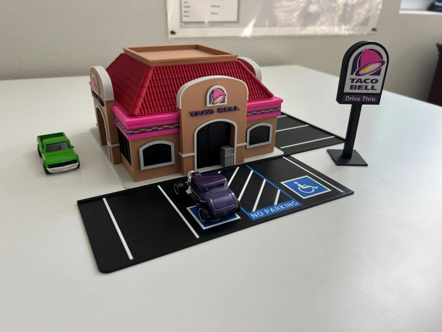 1/64 Scale Taco Bell Diorama: 3D Printed Hot Wheels Display, NO Assembly required!! - ZS3DPrintZ