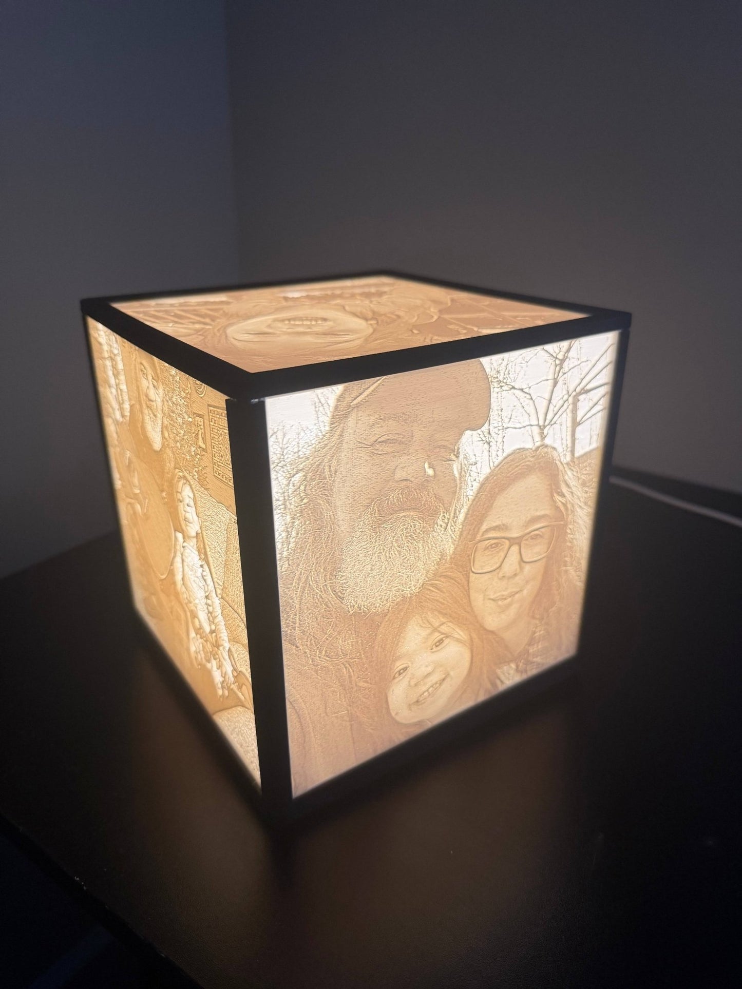 5 Photo Light Up LED Photo Cube/Lithophane Cube - ZS3DPrintZ