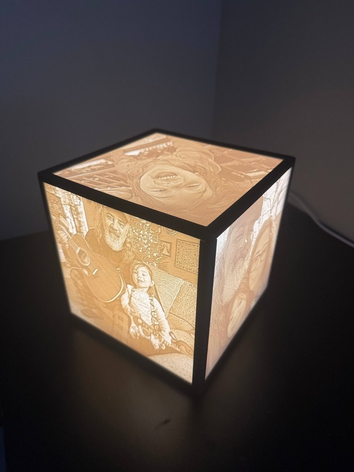 5 Photo Light Up LED Photo Cube/Lithophane Cube - ZS3DPrintZ
