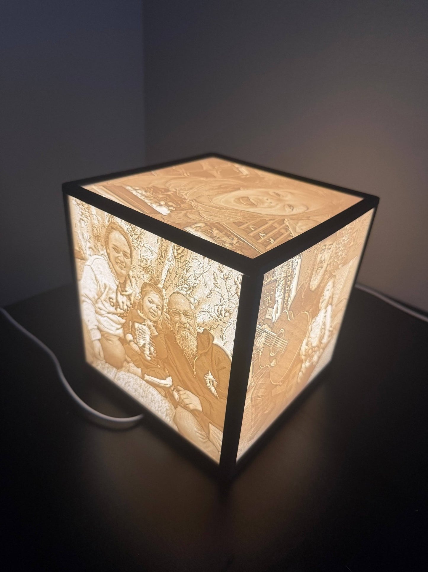 5 Photo Light Up LED Photo Cube/Lithophane Cube - ZS3DPrintZ