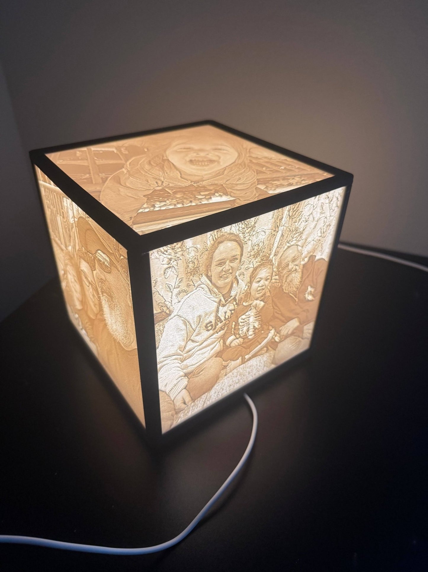 5 Photo Light Up LED Photo Cube/Lithophane Cube - ZS3DPrintZ