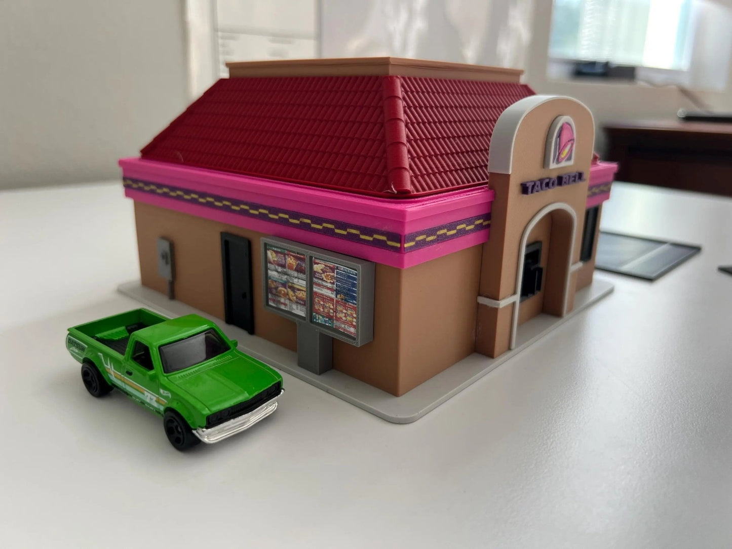 1/64 Scale Taco Bell Diorama: 3D Printed Hot Wheels Display, NO Assembly required!! - ZS3DPrintZ