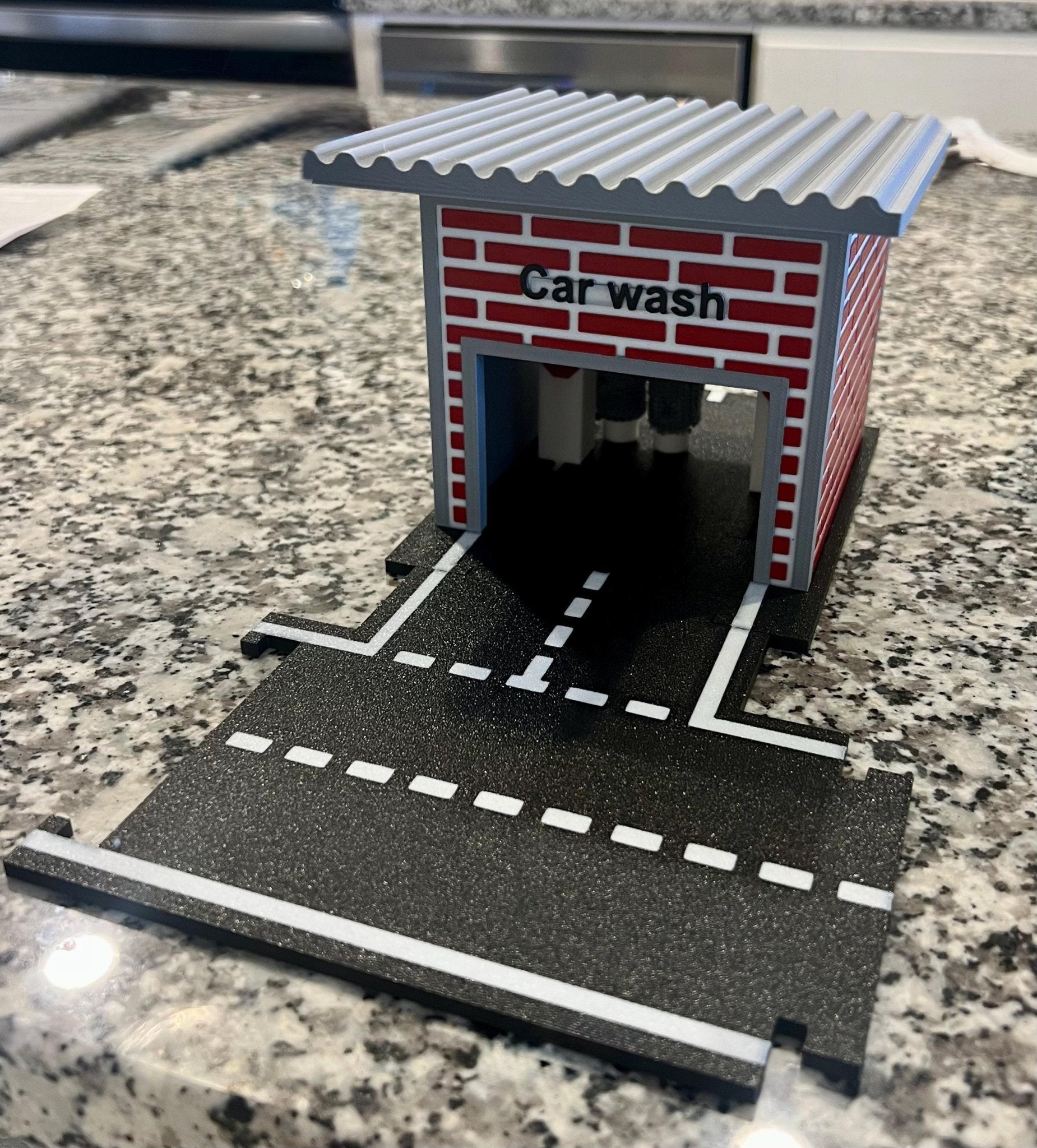 1/64 Scale Car Wash Diorama: 3D Printed Diecast Display - ZS3DPrintZ