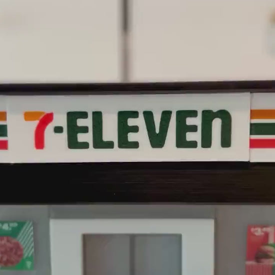 1/64 Scale 3D Printed 7-Eleven Store Diorama! 3D Printed in Multi-Color, NO Assembly Required! Great display for Hot Wheels and 1/64 diecast