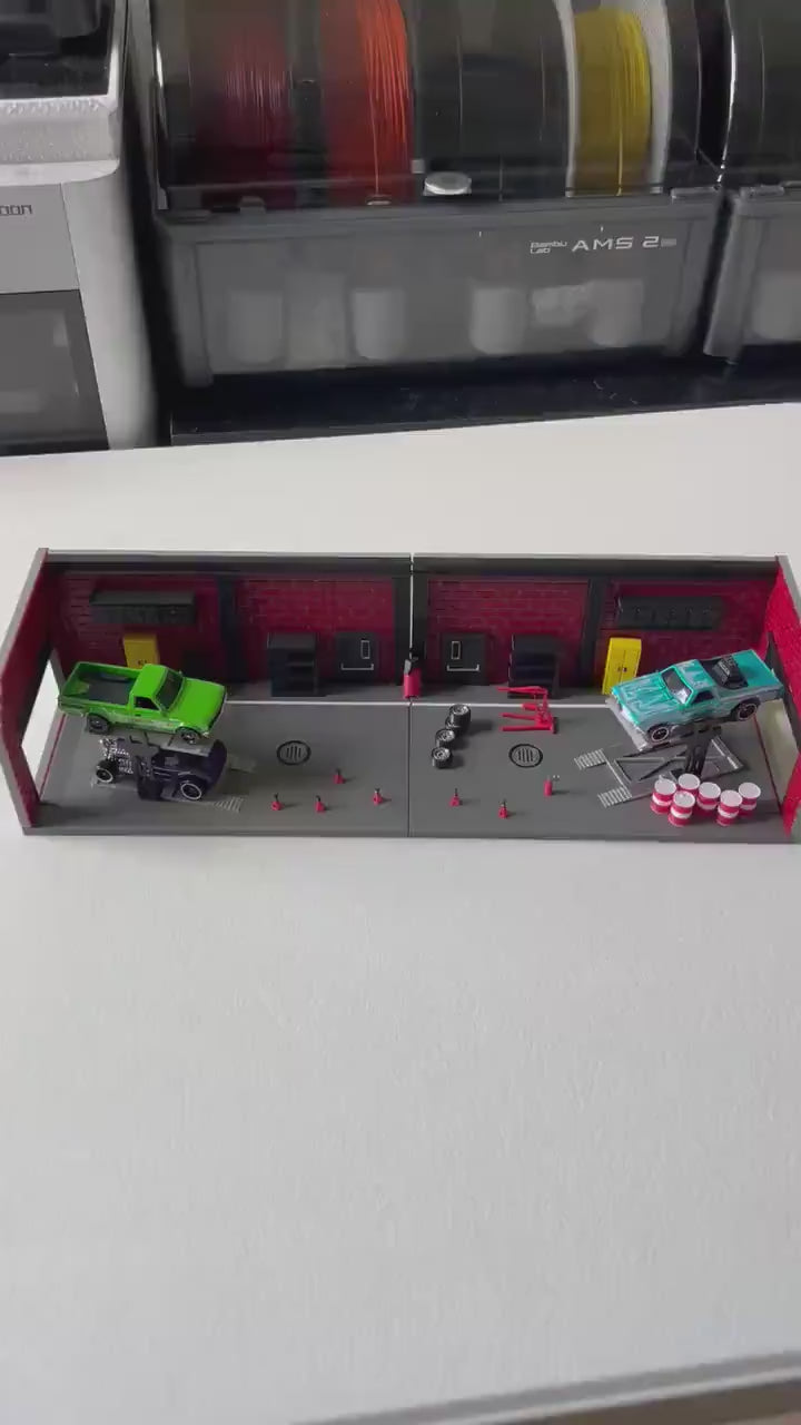 1/64 Scale 3D Printed Garage and Repair Shop Diorama – ZS3DPrintZ